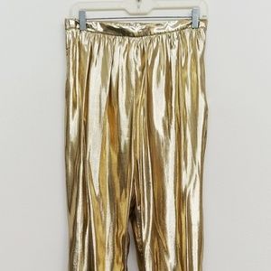 Vintage 80's pleated gold evening pants